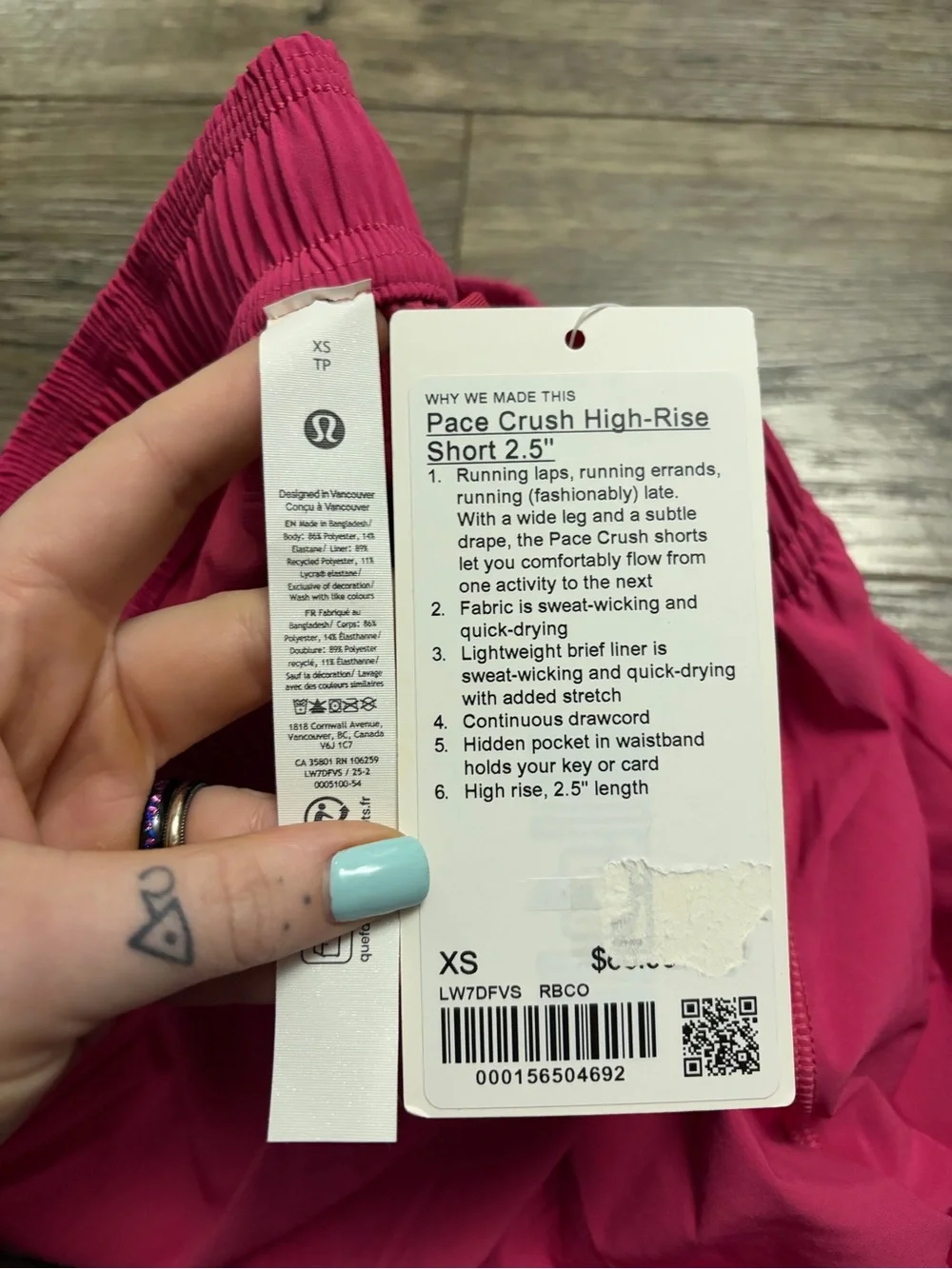 NWT Lululemon Pace Crush High-Rise Short 2.5